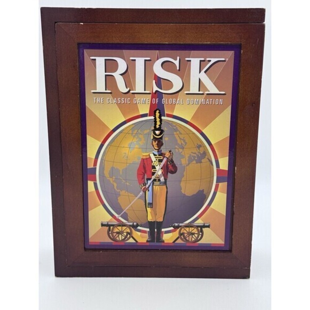 Risk The Classic Game of Global Domination Complete in Vintage Style Wooden Box